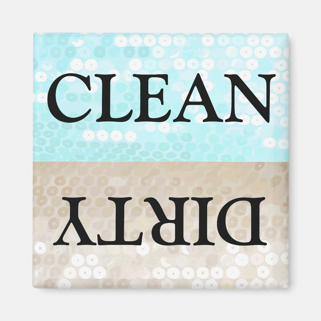 Clean Dirty Dishwasher magnet | Zazzle