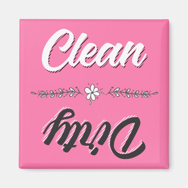 Clean Dirty Dishwasher Magnet (Front)