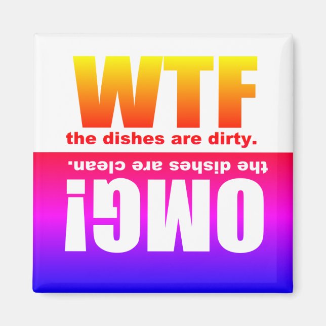 Clean Dirty Dishwasher magnet (Front)
