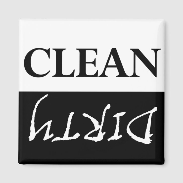 Clean/Dirty Dishwasher Magnet | Zazzle