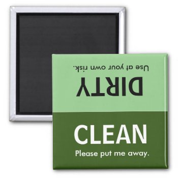 Clean Dirty Dishwasher Magnet by Customizeables at Zazzle