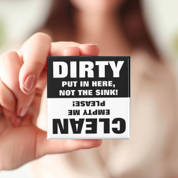 Clean Dirty Dishwasher Magnet by AardvarkApparel at Zazzle