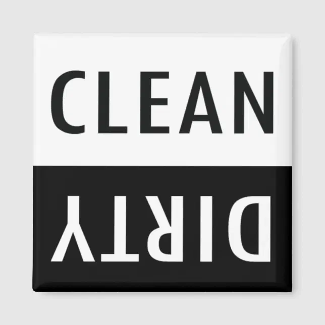 Clean Dirty Dishwasher magnet, Zazzle