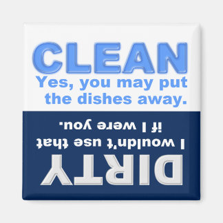 Clean Dirty Dishwasher magnet