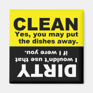 Clean Dirty Dishwasher magnet