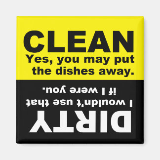 Clean Dirty Dishwasher magnet