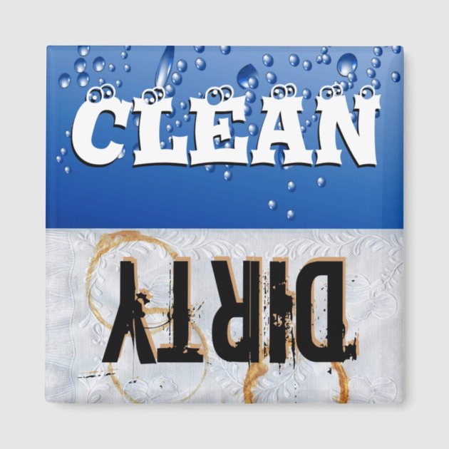 Clean & Dirty Dishwasher Magnet | Zazzle