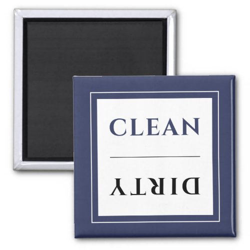 CleanDirty Dishwasher Magnet  Blue  White