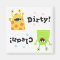 Clean dirty dishwasher magnet funny green monster
