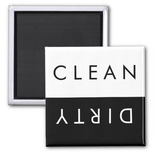 CleanDirty Dishwasher Magnet in BlackWhite