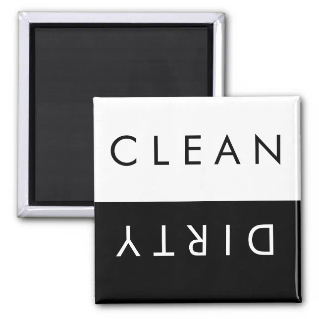 Pretty Aqua Floral CLEAN DIRTY Dishwasher Magnet