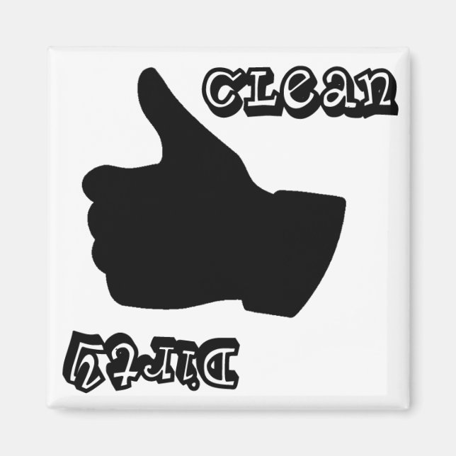 Clean / Dirty dishwasher magnet! Magnet (Front)