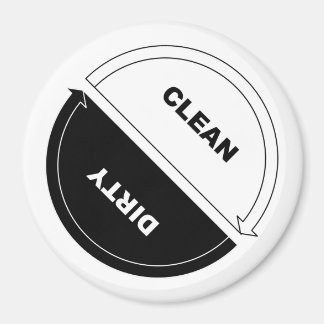 Clean-Dirty dishwasher magnet (on white)