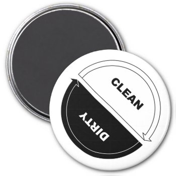 Clean-dirty Dishwasher Magnet (on White) by UsefoolishThings at Zazzle