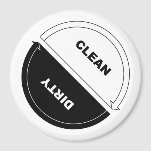 Clean_Dirty dishwasher magnet on white