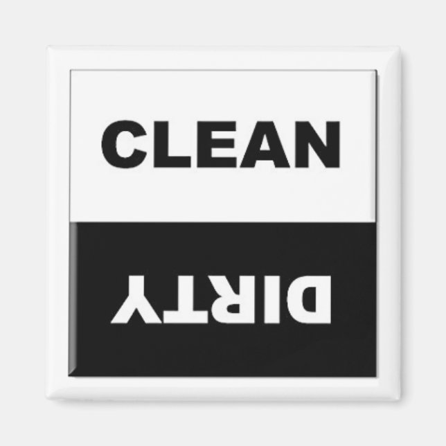 Clean Dirty Dishwasher Magnet Sign (Front)