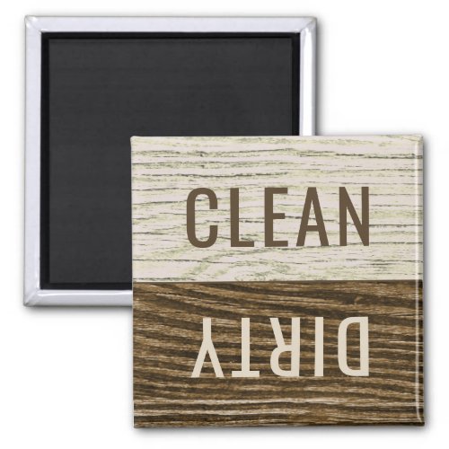 Clean Dirty Dishwasher Rustic Weathered Wood TB Magnet