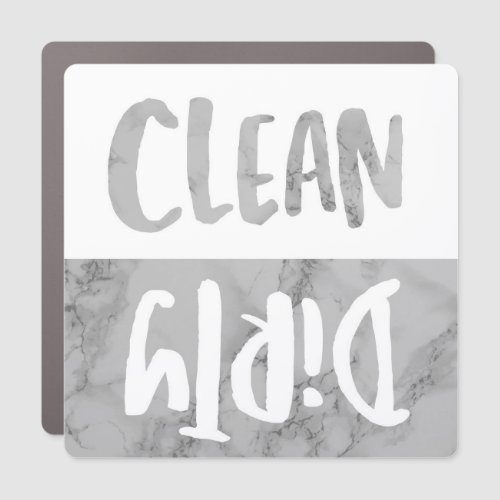 Clean Dirty Dishwasher Sign Faux Marble