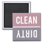 Clean Dirty Dusty Rose Purple Dishwasher Magnet at Zazzle
