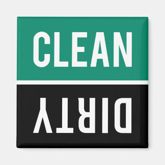 Clean Dirty Emerald Green and Black Dishwasher Magnet