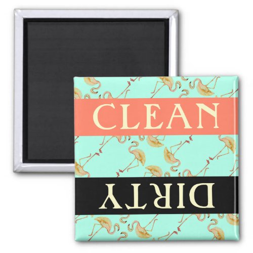 Clean Dirty Flamingo Style Dishwasher Magnet