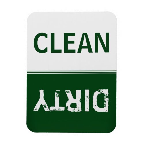 Clean Dirty Forest Green Dishwasher Magnet