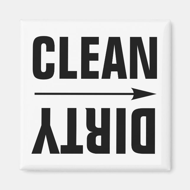 CLEAN DIRTY FRIDGE MAGNETS (Front)