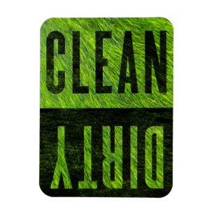 Clean Dirty Grassy Style Dishwasher Magnet