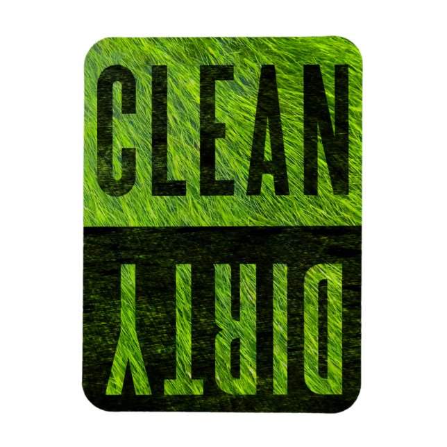 Clean | Dirty Grassy Style Dishwasher Magnet (Vertical)