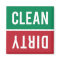 Clean Dirty Green White and Red Dishwasher