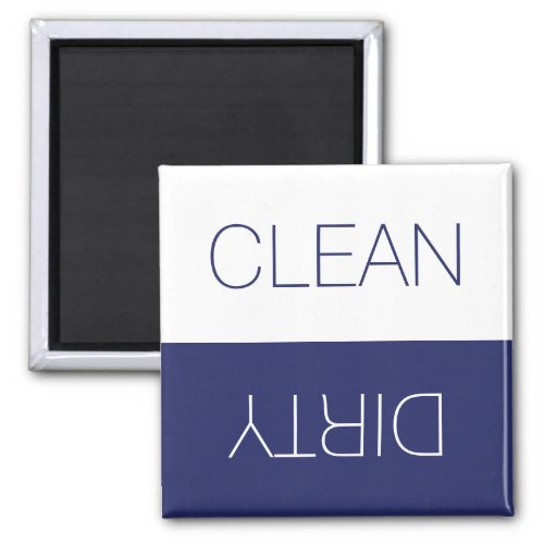 Clean Dirty indicator navy blue white dishwasher  Magnet