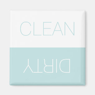 Clean Dirty indicator reversible dishwasher aqua Magnet