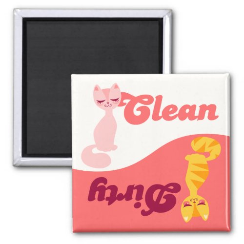 Clean  Dirty Kitties _ Dishwasher Magnet