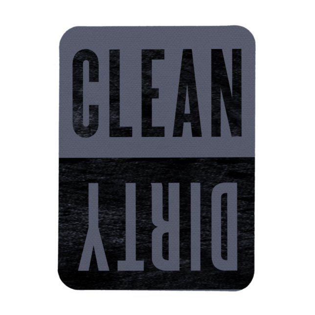 Clean | Dirty Letterpress Style Dishwasher Magnet (Vertical)