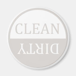 Clean dirty light beige dishwasher magnet