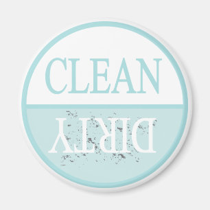 Clean dirty light mint dishwasher magnet