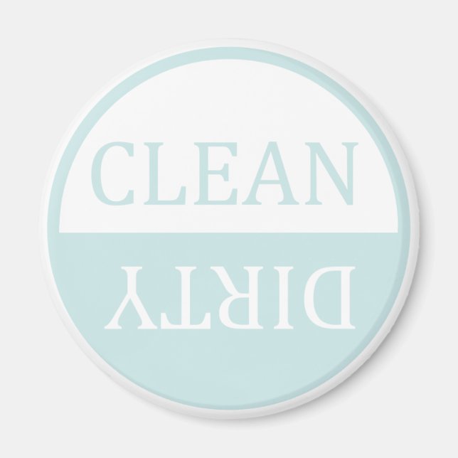Clean dirty light mint dishwasher magnet (Front)
