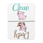 Clean/dirty Little Pig Dishwasher Magnet at Zazzle