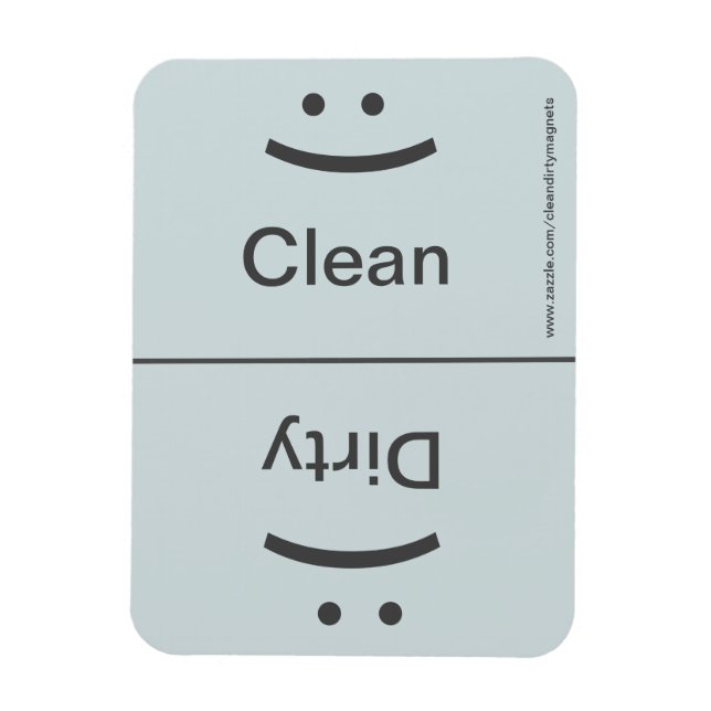 Clean Dirty Magnet - Gray - (Smile/Frown) (Vertical)