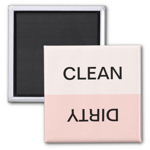 Clean Dirty minimal blush pink dishwasher  Magnet