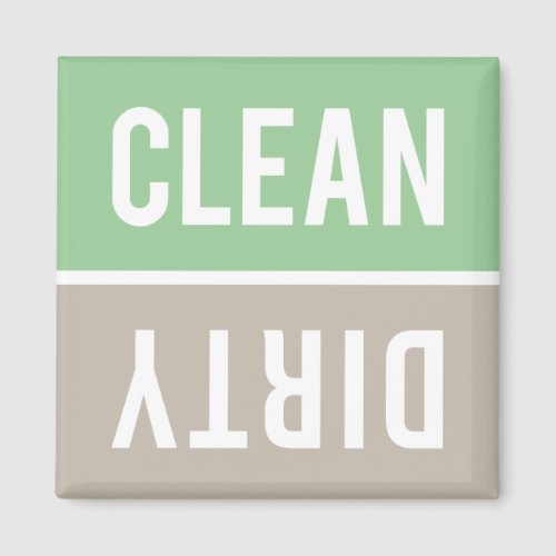 Clean Dirty Mint Green and Beige Dishwasher Magnet