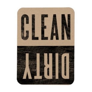 Clean Dirty Modern Kitchen Organizer Indicator Magnet