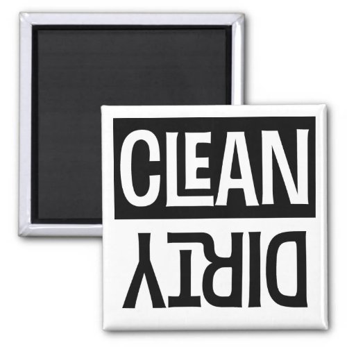 Clean Dirty Modern Simple Dishwasher Magnet
