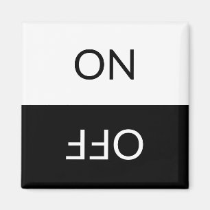 Clean Dirty, ON OFF Dishwasher Laundry black white Magnet