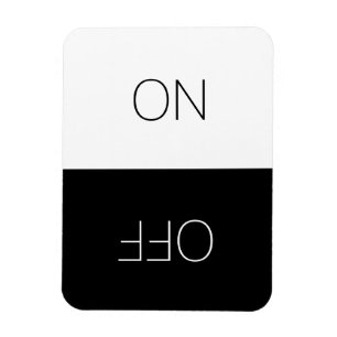 Clean Dirty, ON OFF Dishwasher Laundry black white Magnet