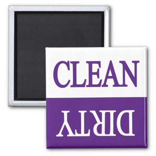 Clean dirty_Purple dishwasher magnet