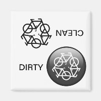 "CLEAN / DIRTY" Re-Cycle Dishwasher Magnet