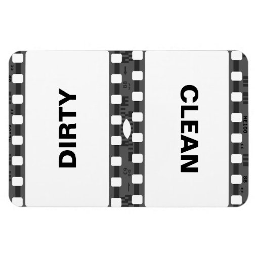 Clean Dirty Refrigerator Magnet | Zazzle