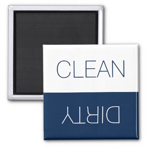 Clean  Dirty reversible dishwasher indicator navy Magnet