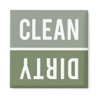 Clean Dirty Sage Olive Green Dishwasher